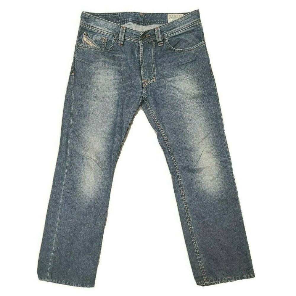 Diesel Men's Larkee Regular Straight Button Fly Blue Denim Jeans Size 32